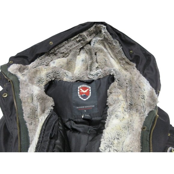 1 Madison Expedition women's full zip faux fur‎ hooded parka winter jacket XL - Picture 5 of 12